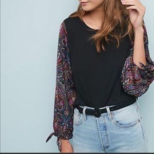 Anthro Akemi + Kin | Maybell Tiedsleeve Top